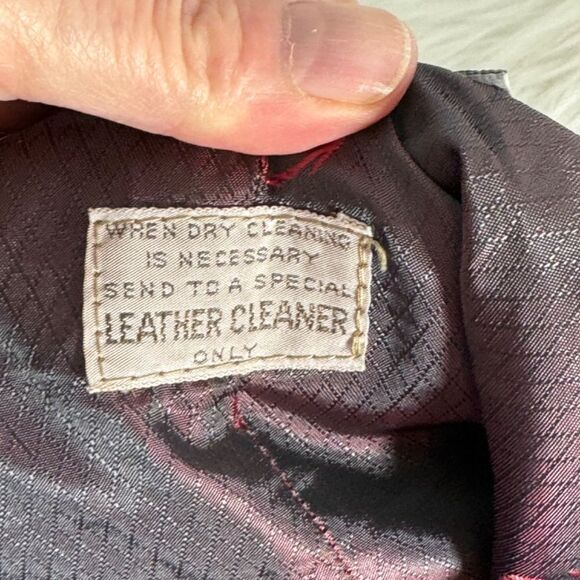 Remy Leather Vintage Black Lamb Leather Midi Diagonal Wrap Skirt Sz 10 - Picture 6 of 8